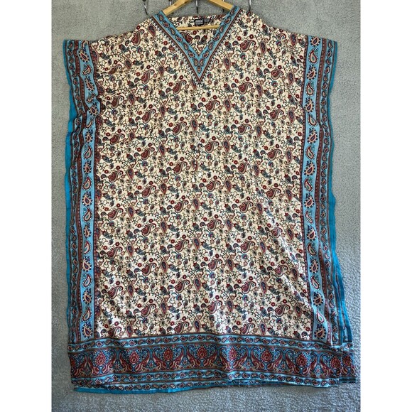 Ladies Amanda's Collection Paisley Kaftan Mumu Beach dress from India One Size - Picture 2 of 10